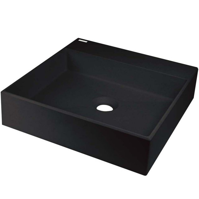 DEANTE Umywalka nablatowa CORREO 40x40 granitowa nero CQR_NU4S