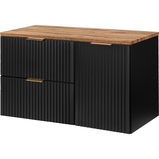 COMAD Zestaw mebli ADEL BLACK szafka podblatowa 60, szafka z koszem 4