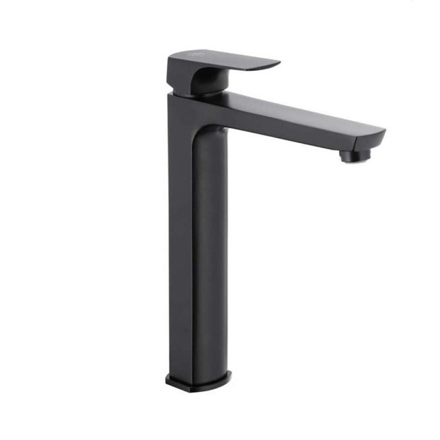 KFA Bateria umywalkowa stojąca MOKAIT wysoka click-clack czarna 5532-