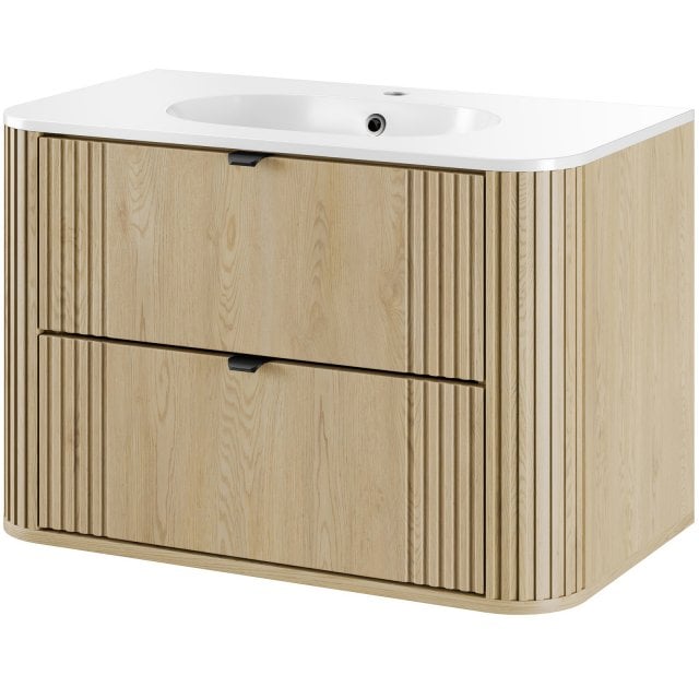 COMAD Szafka OVALIA CREMONA z umywalką meblową PURE 80 cm