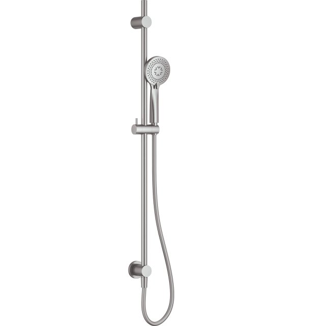 DEANTE Zestaw prysznicowy ARNIKA stal szczotkowana 3-funkcyjny z drąż