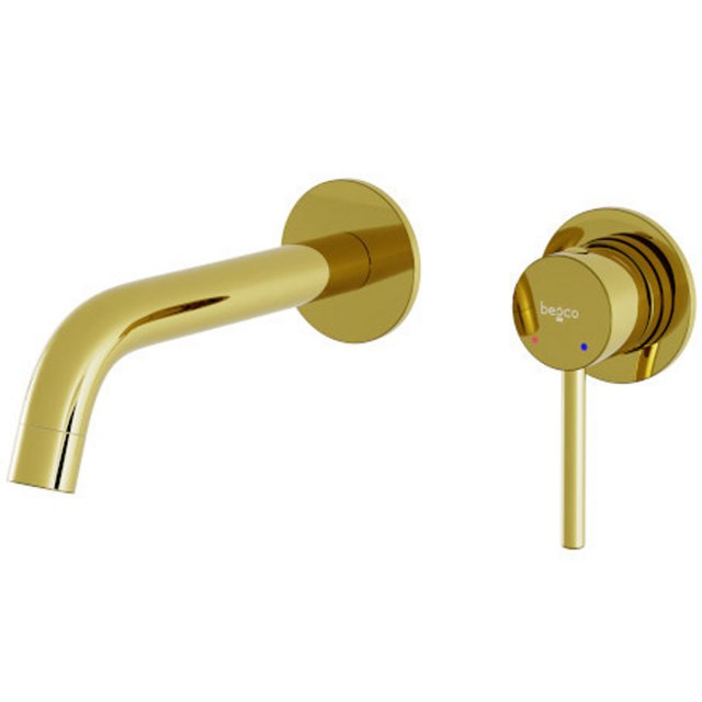 BESCO Bateria umywalkowa podtynkowa ILLUSION jasnozłota BU-IS-JZ