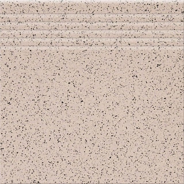 Gres techniczny stopnica MONT BLANC beige-black mat pcs 30x30 gat. I