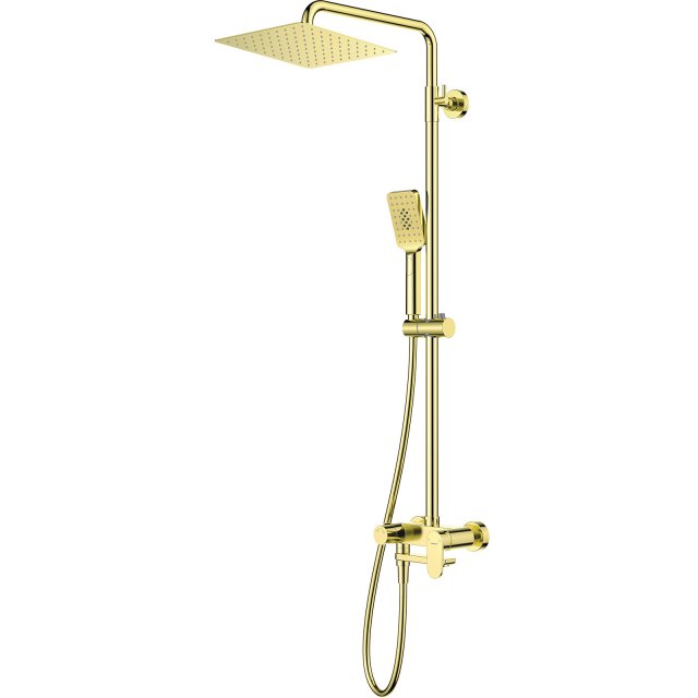 DEANTE Zestaw prysznicowy ALPINIA deszczownica z baterią wannową złot