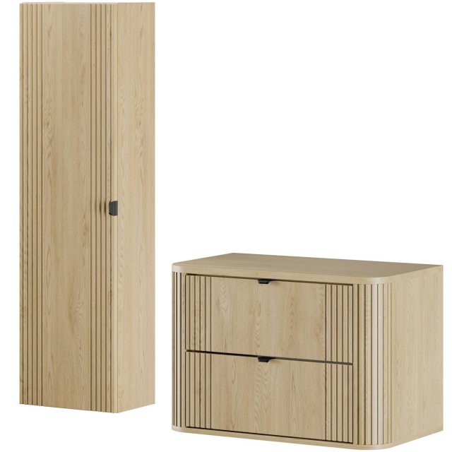 COMAD Zestaw mebli OVALIA CREMONA szafka z blatem 80 cm, słupek 40 cm