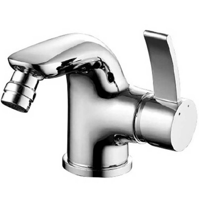 KFA Bateria bidetowa stojąca MALACHIT click-clack + zawory kątowe chr