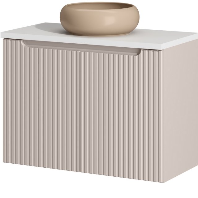 COMAD Zestaw mebli NOVA CASHMERE szafka z drzwiami z blatem WHITE 80