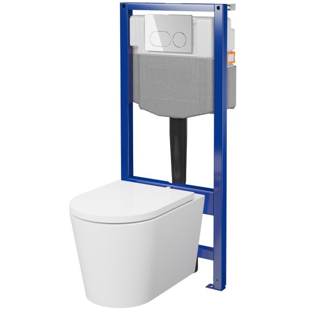 CERSANIT Zestaw podtynkowy SYSTEM 50 mech 3/6, miska MESTA, deska, pr