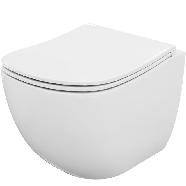 LAVITA Miska WC podwieszana ERGOSEAT 2.0 bezkołnierzowa wirowa z desk