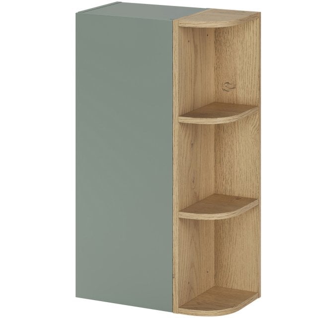 COMAD Szafka łazienkowa wisząca ASTER GREEN 30 cm, regał CREMONA 15 c