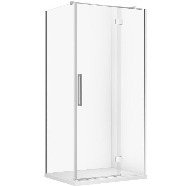 CERSANIT Kabina prysznicowa CREA prawa 100x80x200 chrom z brodzikiem