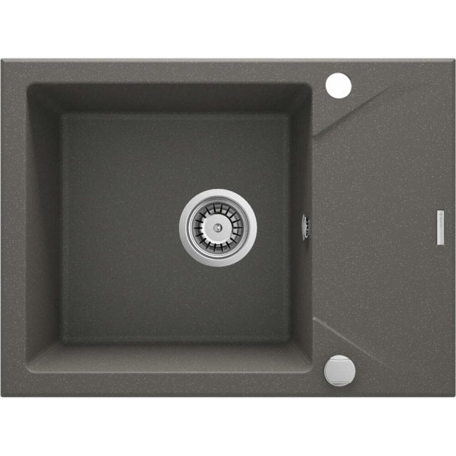 DEANTE Zlewozmywak granitowy EVORA 1-komorowy z ociekaczem antracyt m