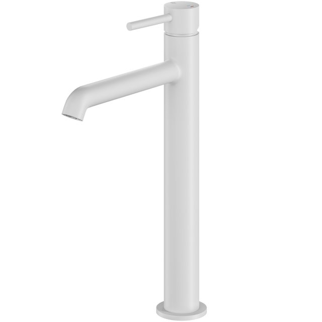 KFA Bateria umywalkowa MOZA MINI stojąca nablatowa biała mat + click