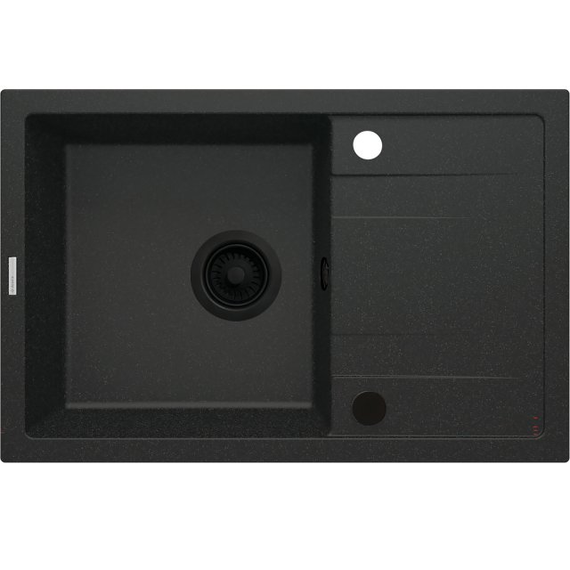 DEANTE Zlewozmywak granitowy CORIO grafit metalik 1-komorowy z ocieka
