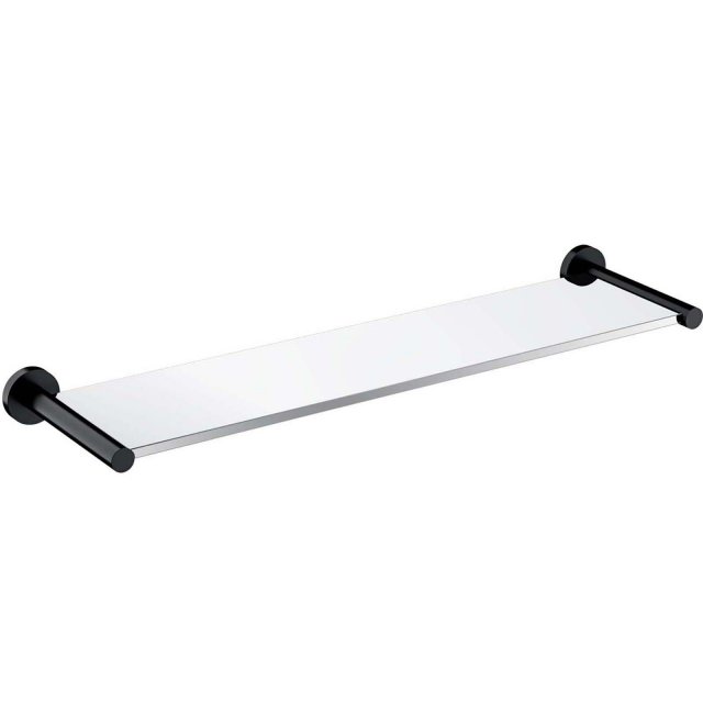 OMNIRES Półka ścienna szklana MODERN PROJECT 55 cm czarny mat MP60930