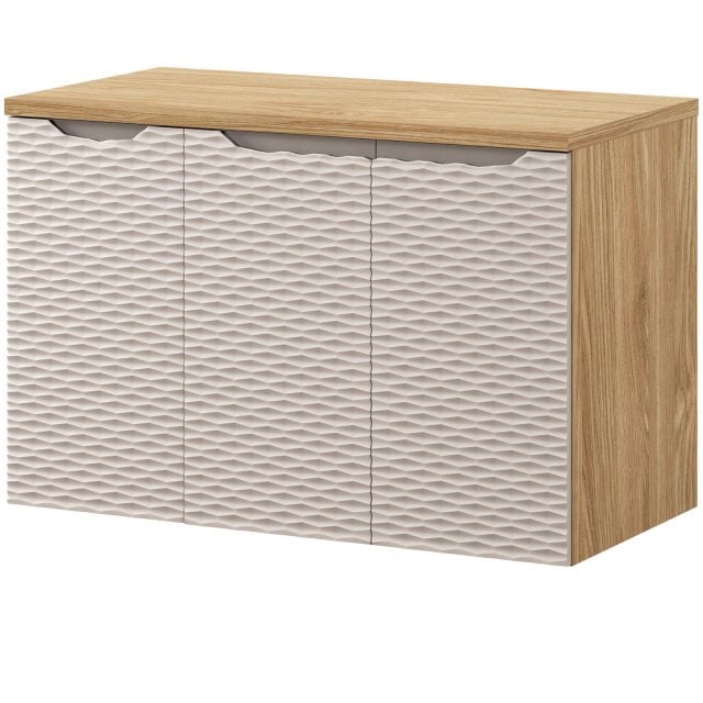 COMAD Zestaw mebli OCEAN BEIGE 2 szafki z blatem 90 cm