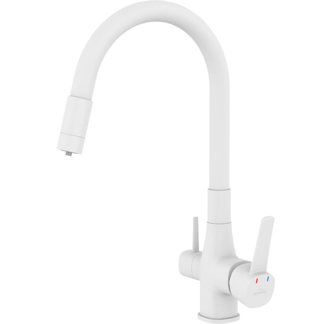 INVENA Bateria kuchenna GLAMOUR z filtrem biała BZ-02-F02-V