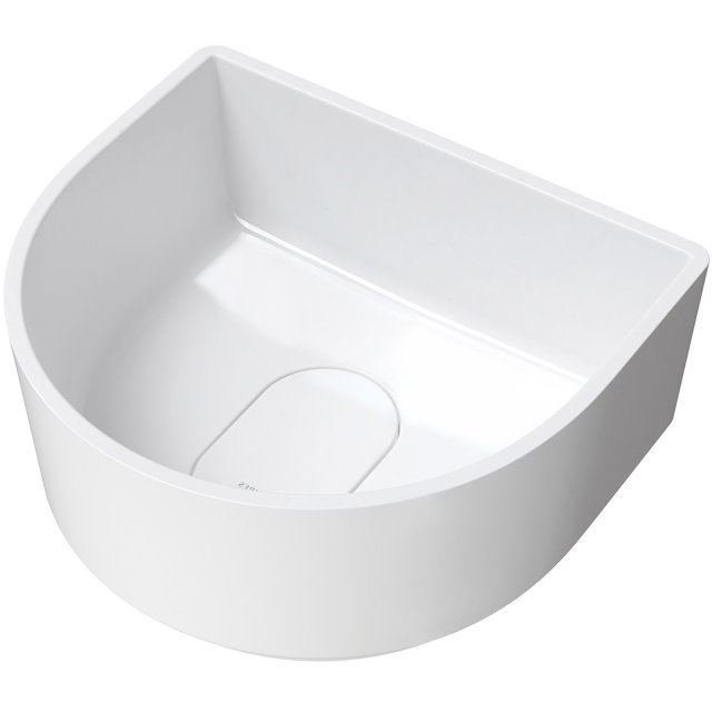 OMNIRES Umywalka nablatowa CADENCE M+ 42 asymetryczna biały połysk CA