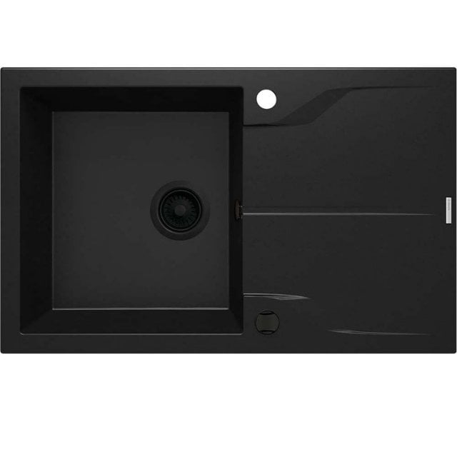 DEANTE Zlewozmywak granitowy ANDANTE 1-komorowy z ociekaczem nero ZQN