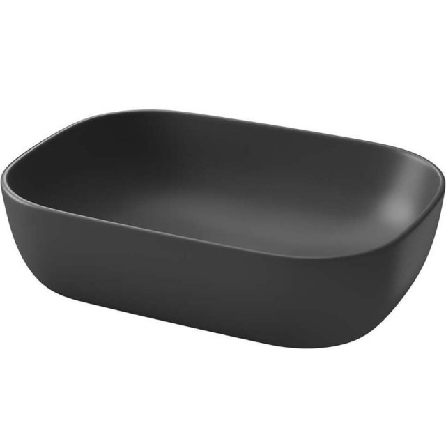 CERSANIT Umywalka nablatowa MODUO 50 prostokątna antracytowa K116-108