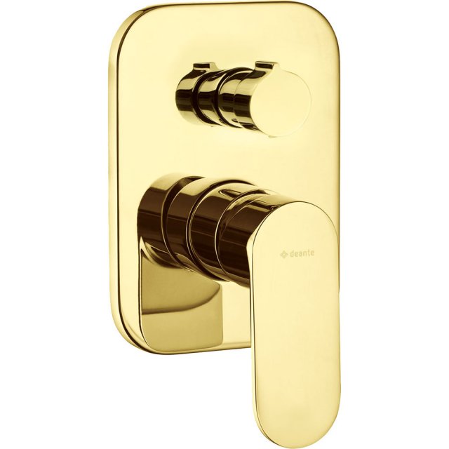 DEANTE Bateria prysznicowa podtynkowa ALPINIA złota z przełącznikiem