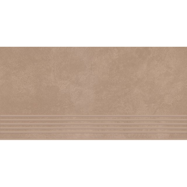 Gres szkliwiony stopnica ARES brown mat rect 29,8x59,8 gat. I