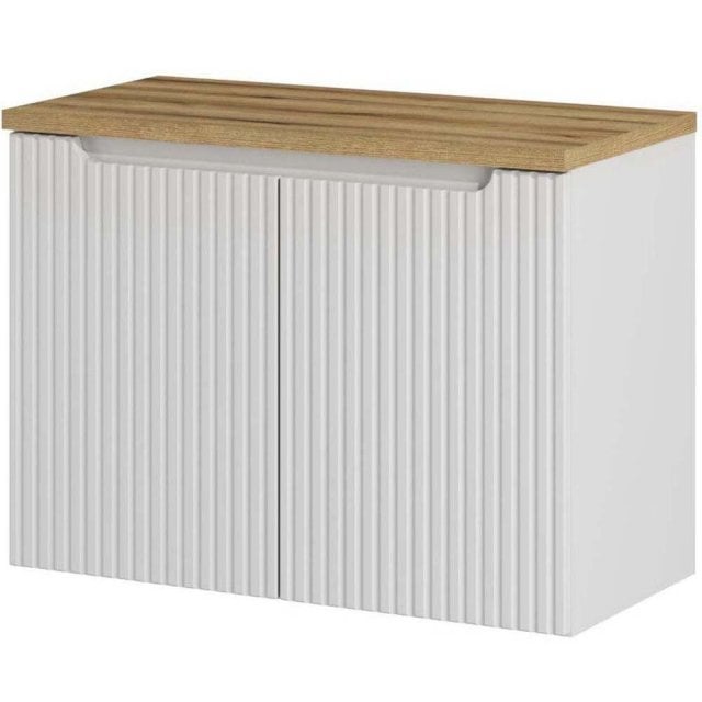 COMAD Szafka podumywalkowa z drzwiami NOVA WHITE z blatem OAK 80 cm