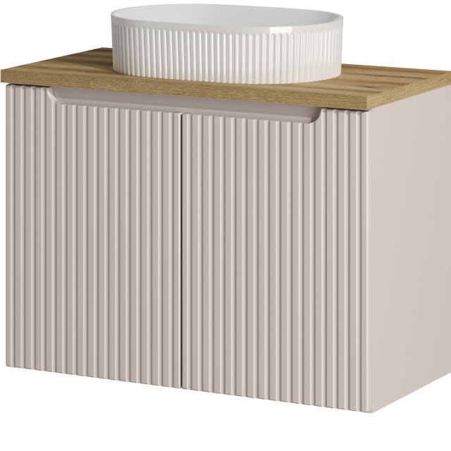 COMAD Zestaw mebli NOVA CASHMERE szafka z drzwiami z blatem OAK 80 cm