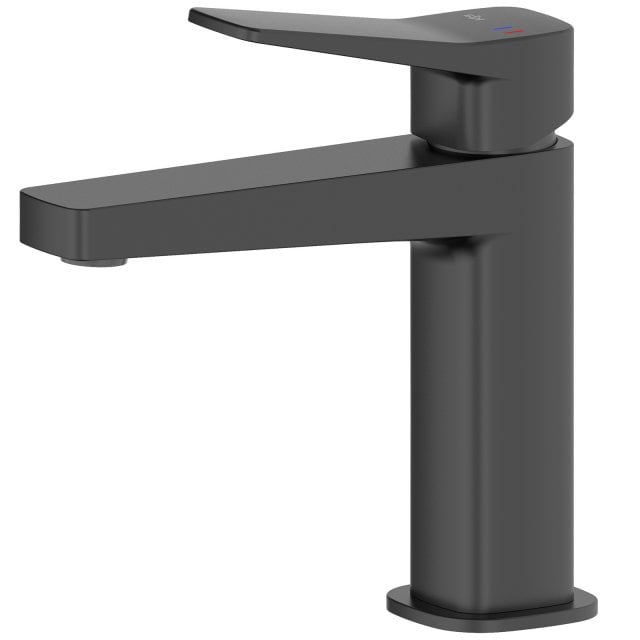 KFA Bateria umywalkowa MALAGA stojąca ze spustem typu klik-klak czarn