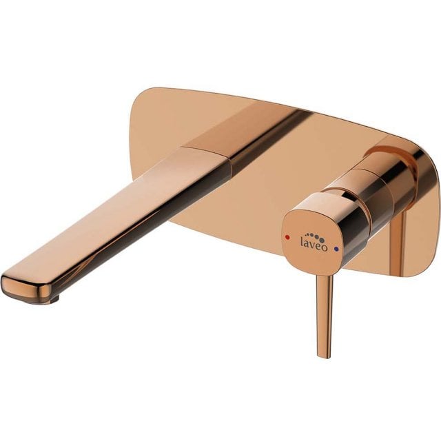 LAVEO Bateria umywalkowa podtynkowa POLA z korkiem klik-klak różowe z