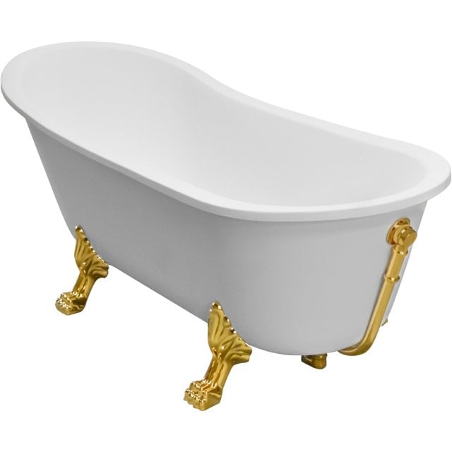 BESCO Wanna wolnostojąca OLAYA 160x68 cm nogi złote #WAO-160+ZL