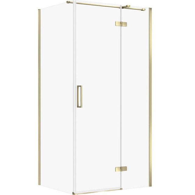 CERSANIT Kabina prysznicowa prostokątna JOTA 100x80 prawa złota, szkł