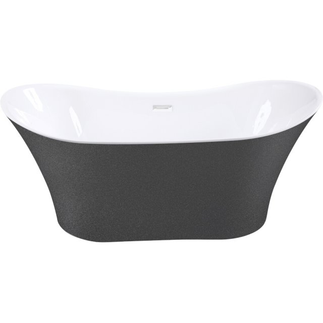 BESCO Wanna wolnostojąca AMBER GLAM GRAFIT 170 maskownica syfonu z pr