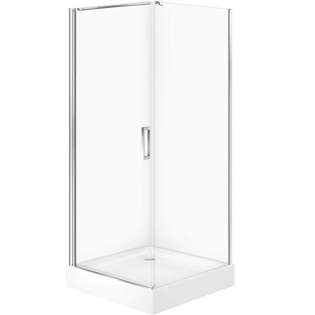CERSANIT Kabina prysznicowa MODUO 80x80 chrom, szkło transparentne, b