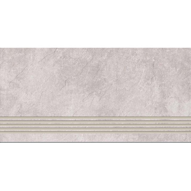 Gres szkliwiony stopnica MORENCI light grey structure mat 29,8x59,8 g