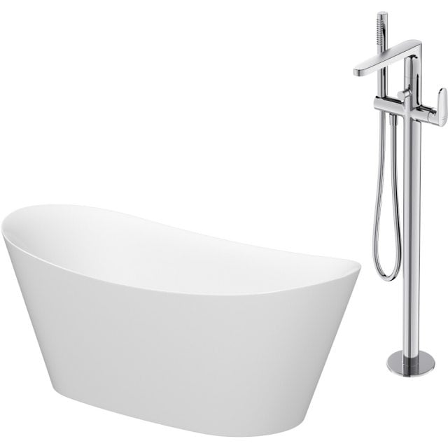 CERSANIT Zestaw wanna wolnostojąca INVERTO 170x80 z baterią wolnostoj