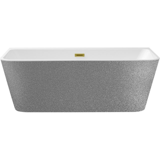BESCO Wanna wolnostojąca VARYA SREBRNA 170x80 maskownica syfonu z prz