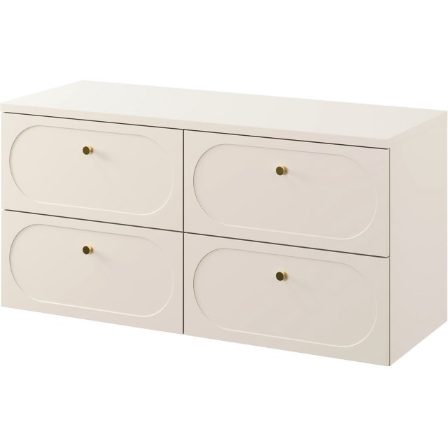 COMAD Zestaw mebli DONNA SAND 2 szafki z blatem SAND 120 cm