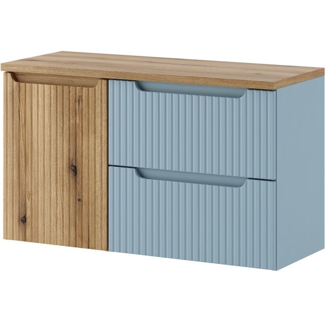 COMAD Zestaw mebli NOVA DENIM szafka z blatem NOVA OAK 100 cm, szafka