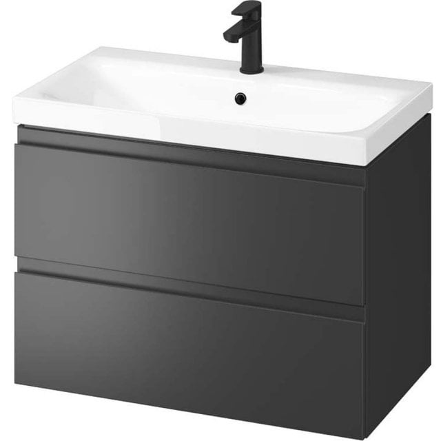 CERSANIT Szafka z umywalką SET B897 MODUO 80 antracytowa do samodziel