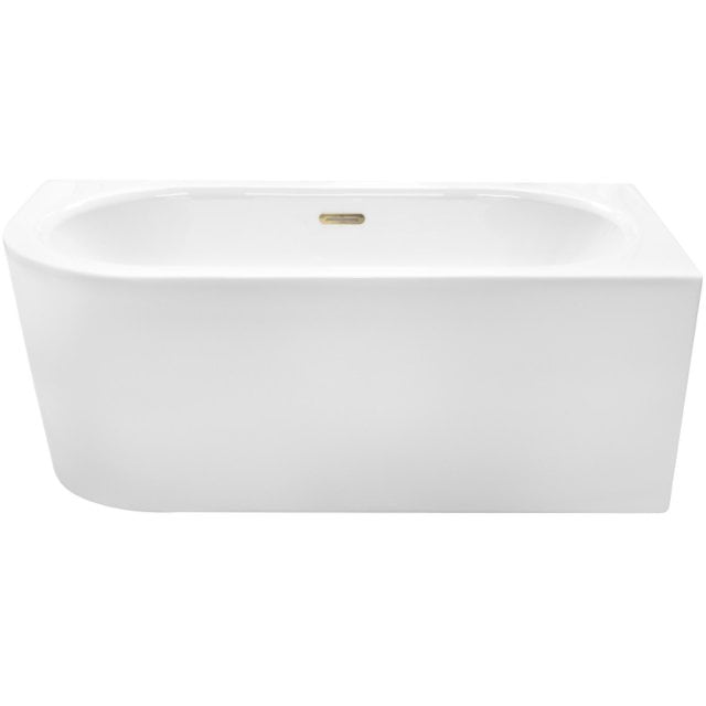 BESCO Wanna wolnostojąca przyścienna AVITA A-LINE prawa 160x75 syfon