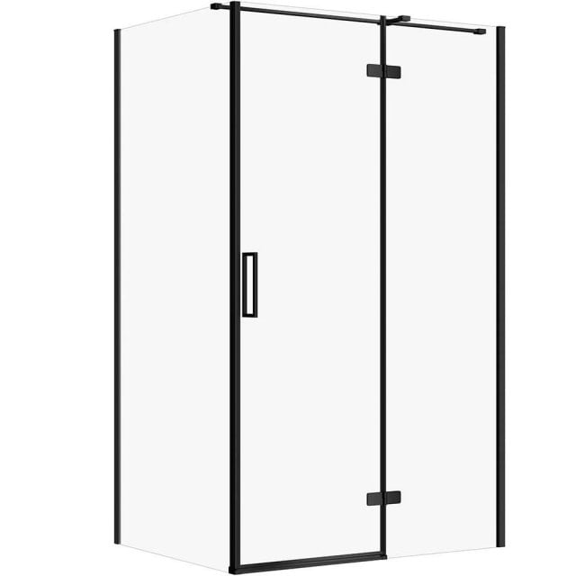 CERSANIT Kabina prysznicowa prostokątna JOTA 100x80 prawa czarna, szk