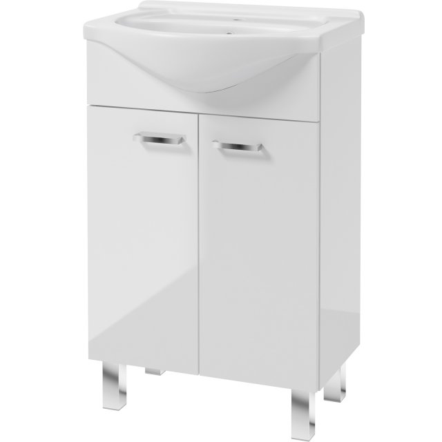 DEFTRANS Szafka PINO z umywalką meblową biała 55 cm