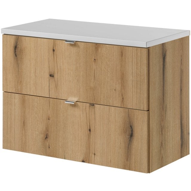 COMAD Szafka podumywalkowa NOVA OAK z blatem WHITE 80 cm