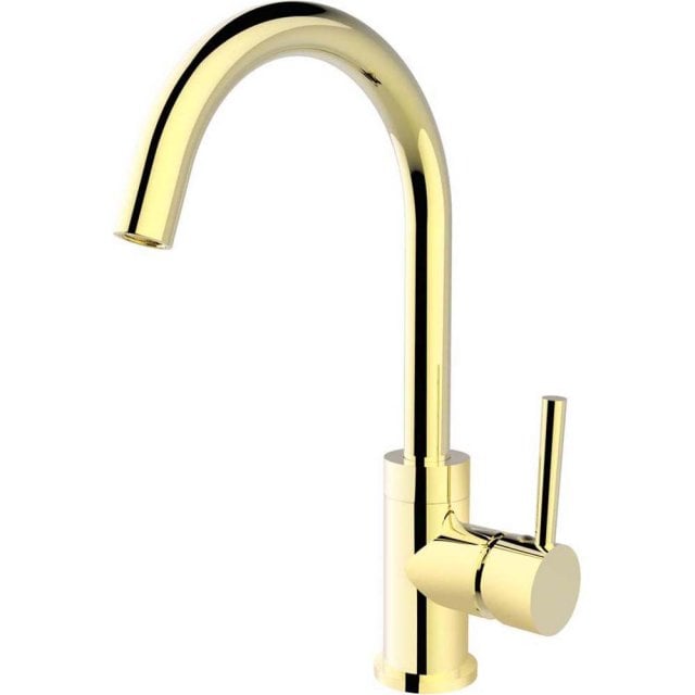 BESCO Bateria umywalkowa stojąca ILLUSION I wysoka jasnozłota BU-II-J