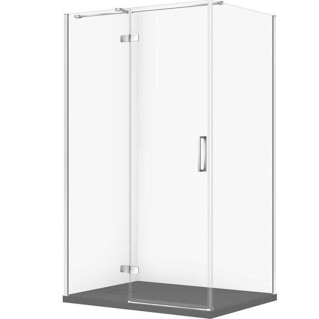 CERSANIT Zestaw kabina prostokątna JOTA lewa 120x90 chrom, brodzik TA