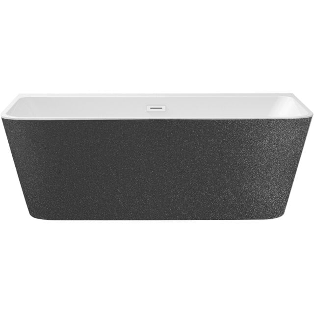 BESCO Wanna wolnostojąca VARYA GRAFIT 170x80 maskownica syfonu z prze