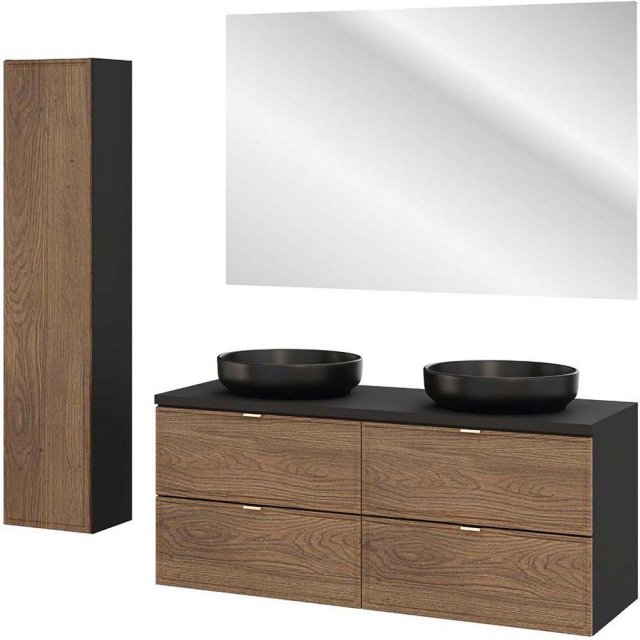 COMAD Zestaw mebli TALIA CASELLA 2 szafki z blatem 120 cm, 2 umywalki