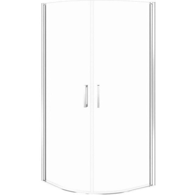 CERSANIT Kabina prysznicowa półokrągła MODUO 90x90 chrom, szkło trans