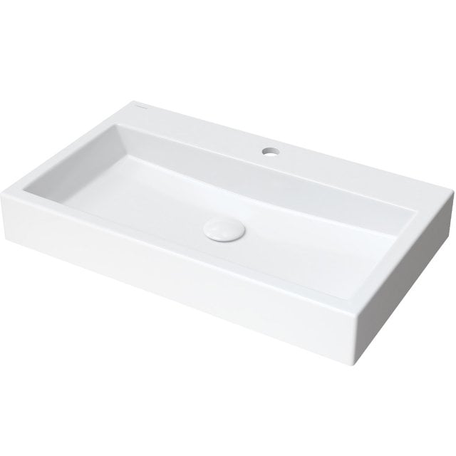 OMNIRES Umywalka nablatowa THASOS M+ 70 prostokątna biały połysk THAS